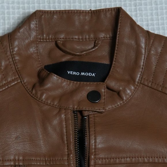 BRAND NEW FAUX LEATHER VERO MODA BIKERS JACKET - Picture 7 of 11